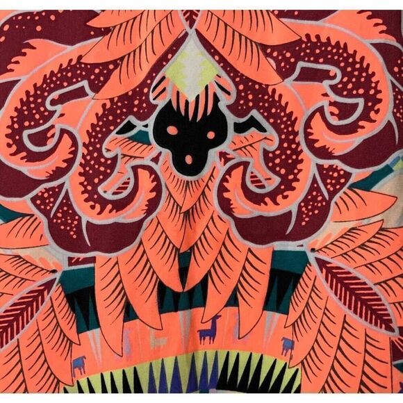 Mara Hoffman Shift Dress Geometric Print Neon Pink US Womens Size S - Picture 3 of 9